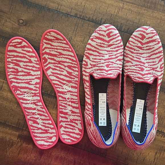 Rothy's The Loafer Red Zebra Shoes - Picture 5 of 11